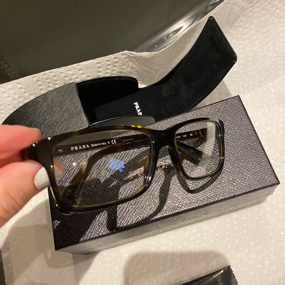 PRADA TORTOISE EYEGLASSES/ OPTICAL FRAMES BRAND NEW MADE IN ITALY - Picture 8 of 15